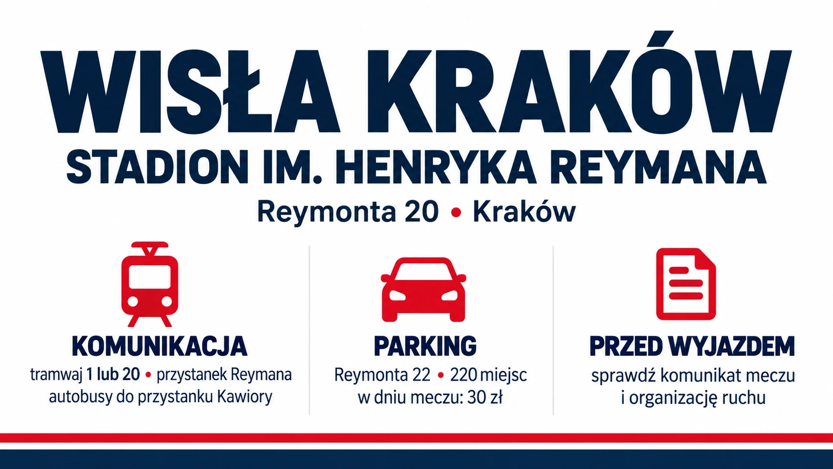Jak dojechać na stadion Wisły Kraków: komunikacja i parking