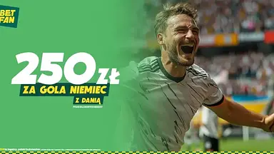 250 zł za gola Niemiec z Danią