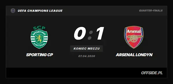 Wynik: Sporting CP vs Arsenal Londyn (08.04.2026)