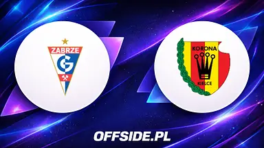 Gornik Zabrze - Korona Kielce oficjalne składy