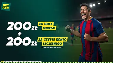 200 zł za gola Lewego + 200 zł za czyste konto Szczęsnego z Rayo