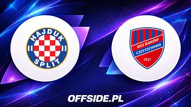 HNK Hajduk Split - Raków Częstochowa: gdzie oglądać, transmisja TV i online, forma, tabela (20.08.2026, Liga Konferencji)