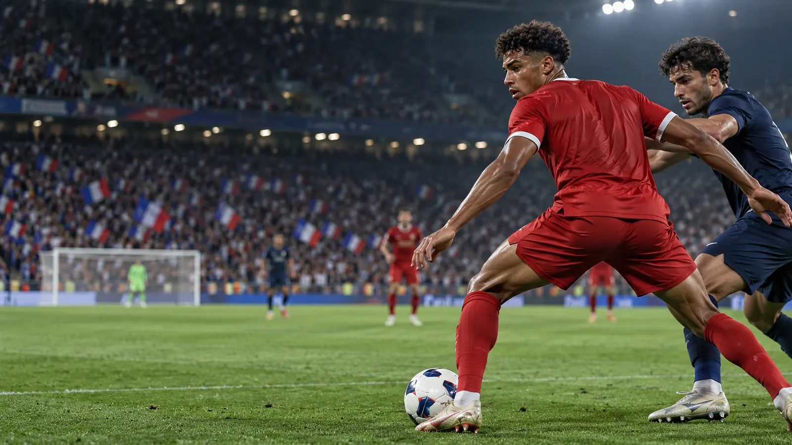 Ilustracja obrońcy Liverpoolu podczas meczu