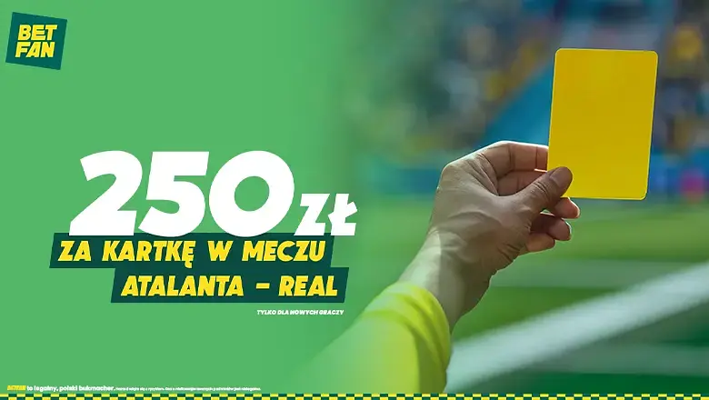 250 zł za kartkę w meczu Atalanta - Real