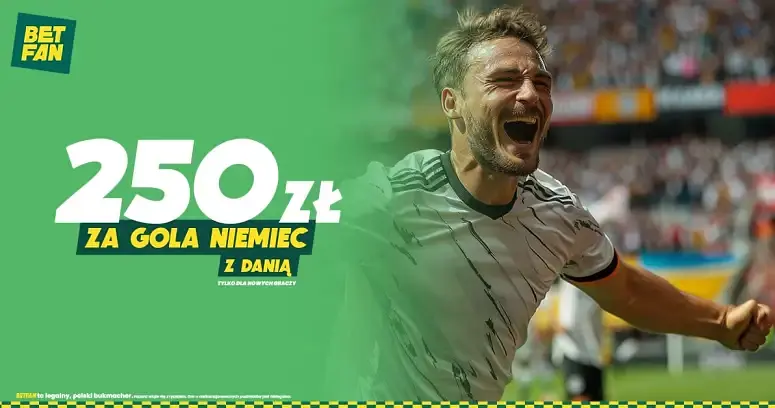 250 zł za gola Niemiec z Danią